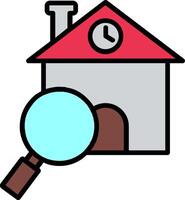 Find Home Line Filled Icon vector