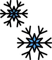 Snowflakes Line Filled Icon vector