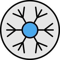 Snowflake Line Filled Icon vector