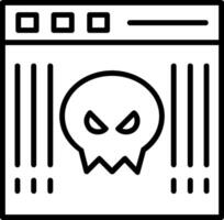 malware línea lleno icono vector