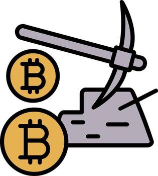 Mining Mining Line Filled Icon vector