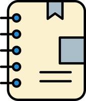 Note Book Line Filled Icon vector