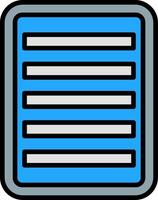 Note Line Filled Icon vector
