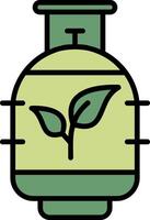 Bio Gas Line Filled Icon vector