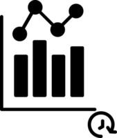 Time Analysis Glyph Icon vector