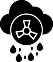 icono de glifo de lluvia ácida vector