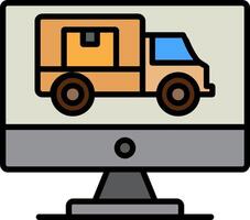 Logistics Line Filled Icon vector