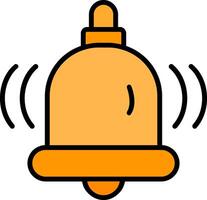 School Bell Line Filled Icon vector