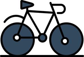 Bicycle Line Filled Icon vector