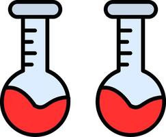 Volumetric Flask Line Filled Icon vector