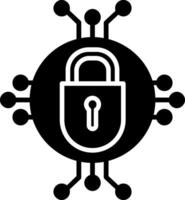 Cyber Security Glyph Icon vector