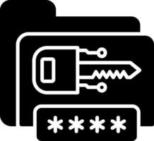 Encryption Glyph Icon vector