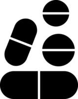 Pills Glyph Icon vector