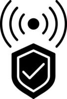 Wifi Signal Glyph Icon vector
