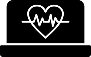 Electrocardiography Glyph Icon vector