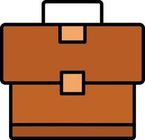 Briefcase Line Filled Icon vector