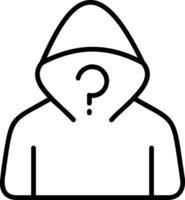 Anonymity Line Filled Icon vector