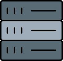 Database Line Filled Icon vector