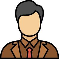 Business Man Line Filled Icon vector