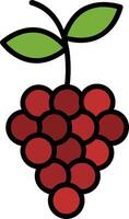 Grapes Line Filled Icon vector