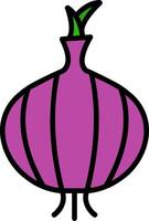 Onion Line Filled Icon vector