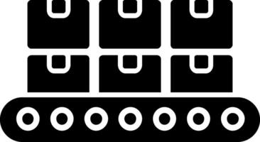 Conveyor Glyph Icon vector