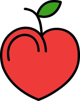 Nectarine Line Filled Icon vector