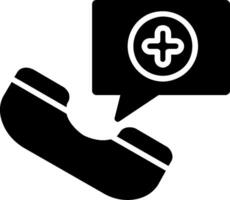 Doctor On Call Glyph Icon vector