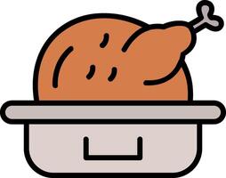 Roast Line Filled Icon vector