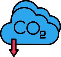 Co2 Line Filled Icon vector