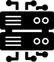 Database Architecture Glyph Icon vector