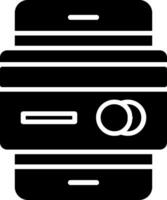Mobile Banking Glyph Icon vector