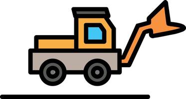 Loader Truck Line Filled Icon vector