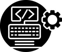 Web Development Glyph Icon vector