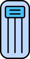 Beach Mattress Line Filled Icon vector