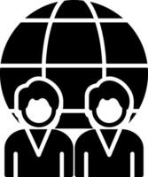 Global Management Glyph Icon vector