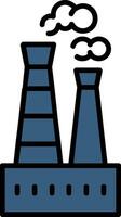 Pollution Line Filled Icon vector