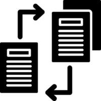 Files Exchange Glyph Icon vector