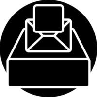 Project Inbox Glyph Icon vector