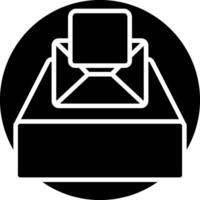 Project Inbox Glyph Icon vector