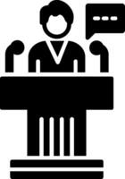 Professional Speaker Glyph Icon vector