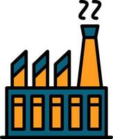 Factory Line Filled Icon vector