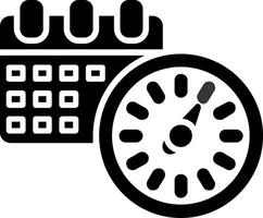Timing Glyph Icon vector