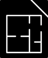 Floor Plans Glyph Icon vector