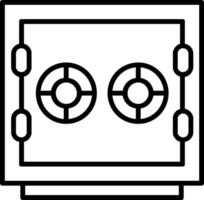 Safe Line Filled Icon vector