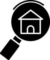 Search Home Glyph Icon vector
