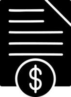 Mortgage Paper Glyph Icon vector