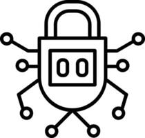 Security Line Filled Icon vector
