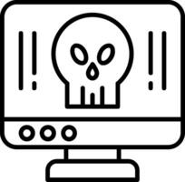 Computer Line Filled Icon vector