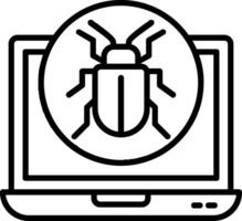 Bug Line Filled Icon vector